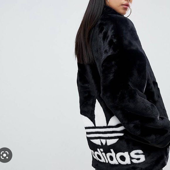 Women's adidas originals faux fur jacket Clearance
